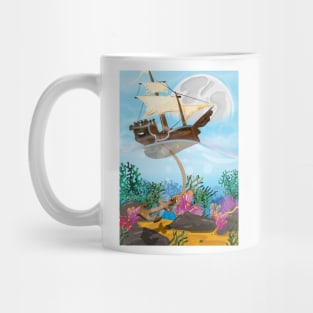 Sailing Ship on the Coral Sea Mug